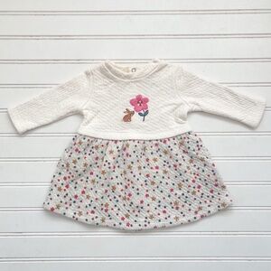 CATAMINI 🇫🇷 NWOT Embroidered Bunny Quilted Floral Spring Dress